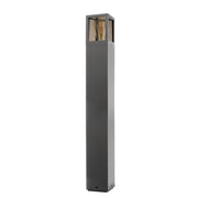 FACADO II ANGULAR Lampione da giardino lampada LED E27 IP65 palo luminoso moderno luce esterni sentiero viale 230V 65cm Grigio scuro diffusore fume'