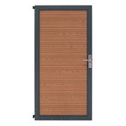 Porta da Giardino Ecolegno Marrone 90x180cm con Serratura e Maniglia