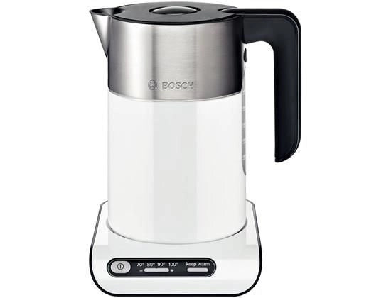 Bosch TWK8611P bollitore elettrico 1,5 L 2400 W Antracite, Acciaio inossidabile, Bianco