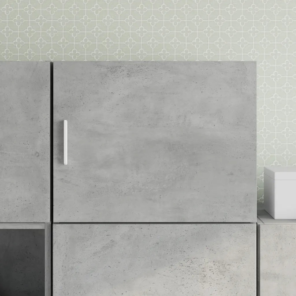 Armadietto a Muro | Mobile a Parete Grigio Cemento 50x42,5x40 cm Legno Multistrato
