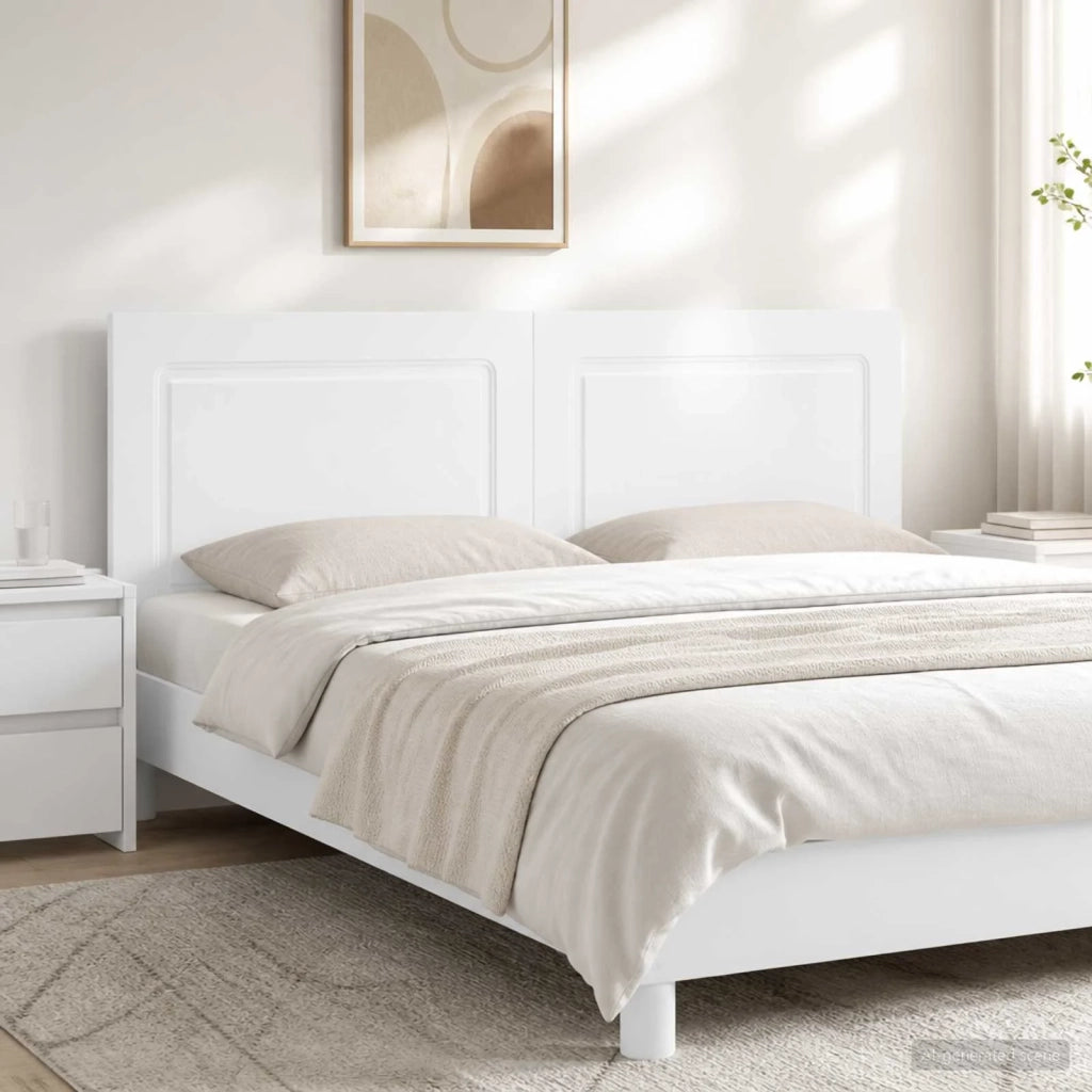 Testiera da Muro UTRECHT Bianco Lucido Legno ingegnerizzato 897829