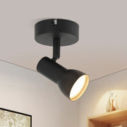 ZMH Faretto da soffitto GU10 nero Faretto in metallo orientabile a 350° Design moderno (senza lampadina)