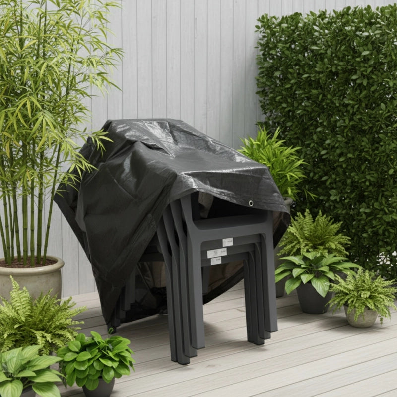 Copertura per sedie TITANIUMÂ® Nero - 67 x 67 x 120 cm