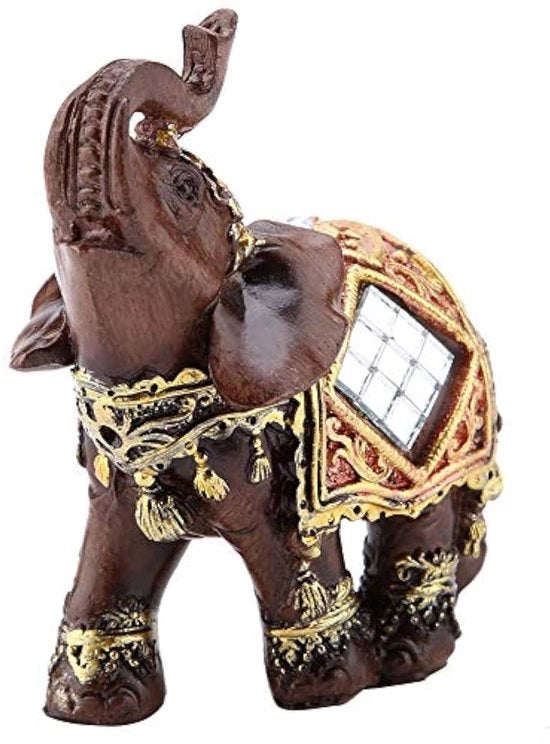 Decorazione Feng Shui con Figura di Elefante - Piccola Statuetta di Cera - Portafortuna per la Casa