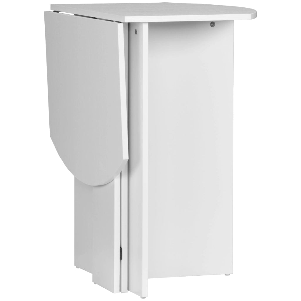 Tavolo da Pranzo Pieghevole Salvaspazio 90x60x74 cm in Legno Bianco