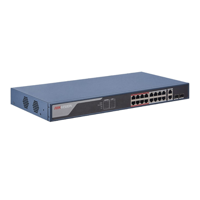 Hikvision 16 Porte Fast Ethernet Smart PoE Switch DS-3E1318P-EI