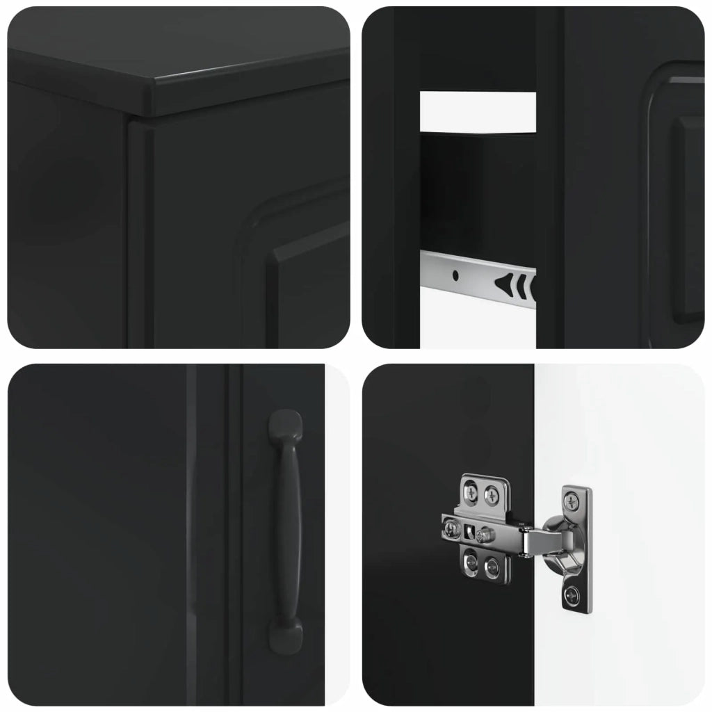 Set di armadietti da bagno in 3 pezzi UTRECHT Nero 3417811