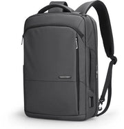 Borsa da viaggio, 3 compartimenti principali, porta USB, impermeabile, unisex, capiente, resistente agli urti, grigio, 30 x 42 x 15 cm