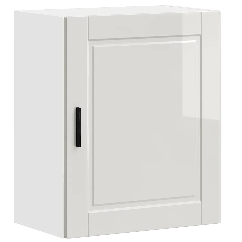 Pensili da Cucina 2 pz Porto Bianco Lucido in Legno Multistrato 854042