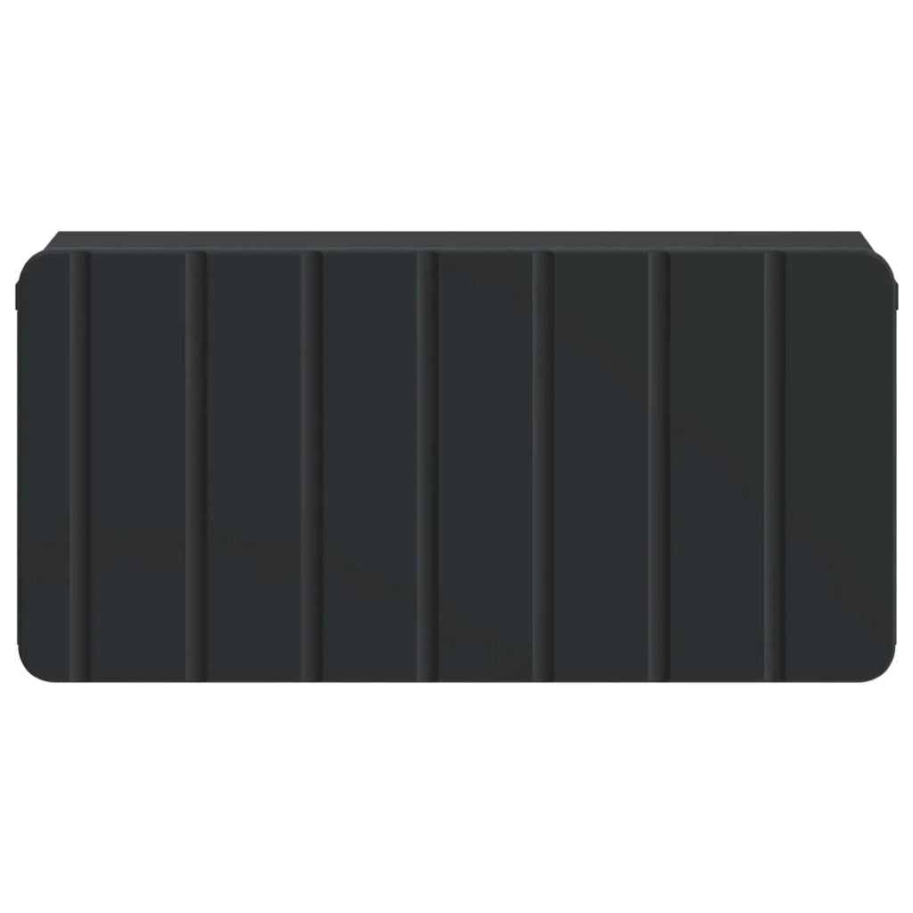 Comodino | Armadio da Notte | Mobiletto da notte a muro con cassetto Nero 49 x 34,5 x 24 cm