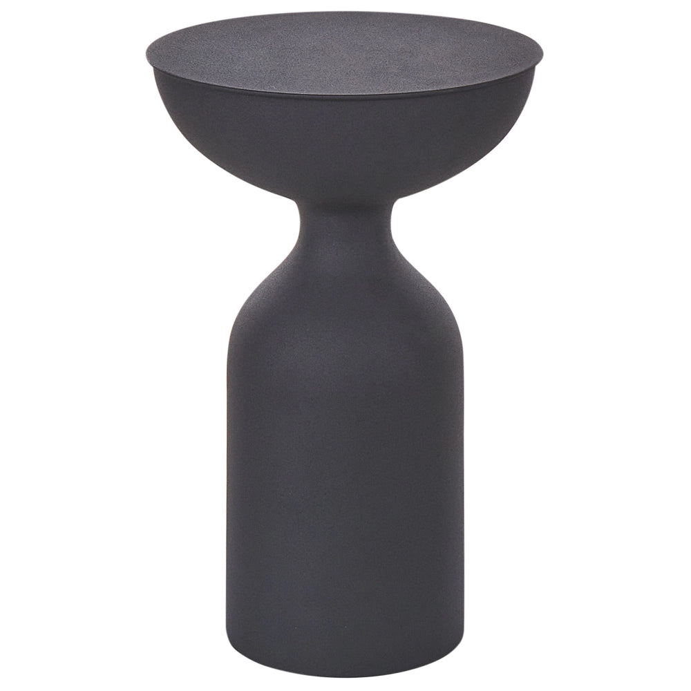 Tavolino moderno in metallo nero soggiorno salotto contemporaneo elegante