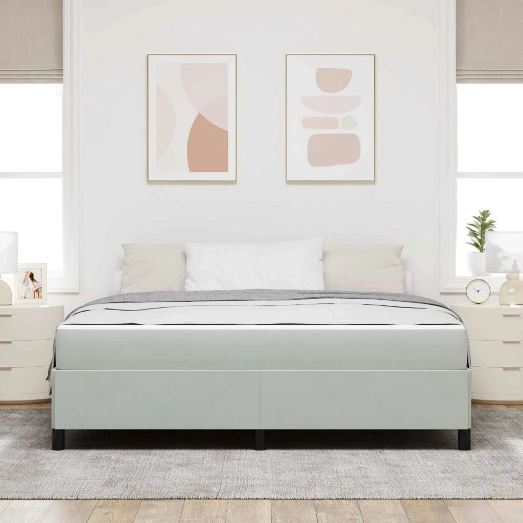 Struttura del letto Grigio chiaro 180 x 200 cm Tessuto