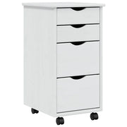 Mobiletto su ruote pratico con cassetti stile ufficio 34 x 39 x 65,5 cm realizzato in legno di pino bianco 02_0047172