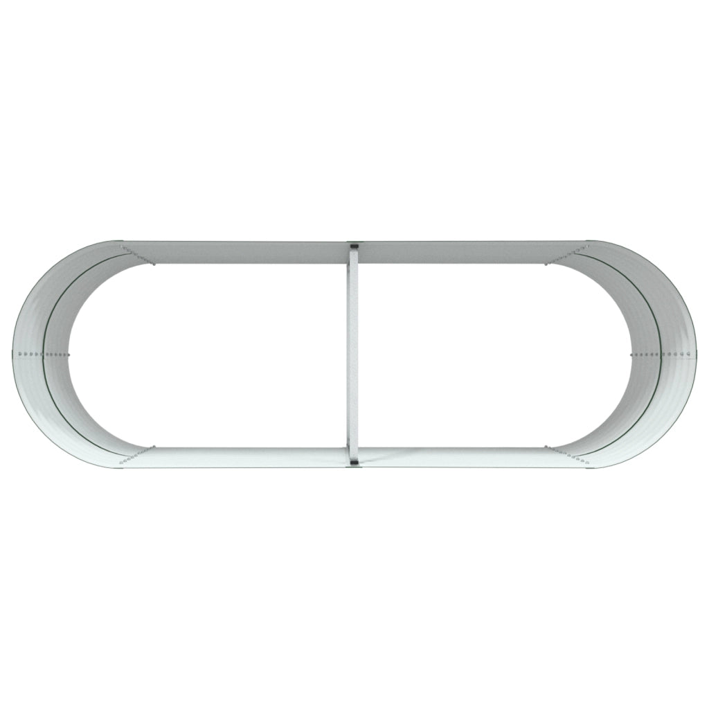 Letto da Giardino Rialzato Verde 240x80x81 cm in Acciaio Zincato