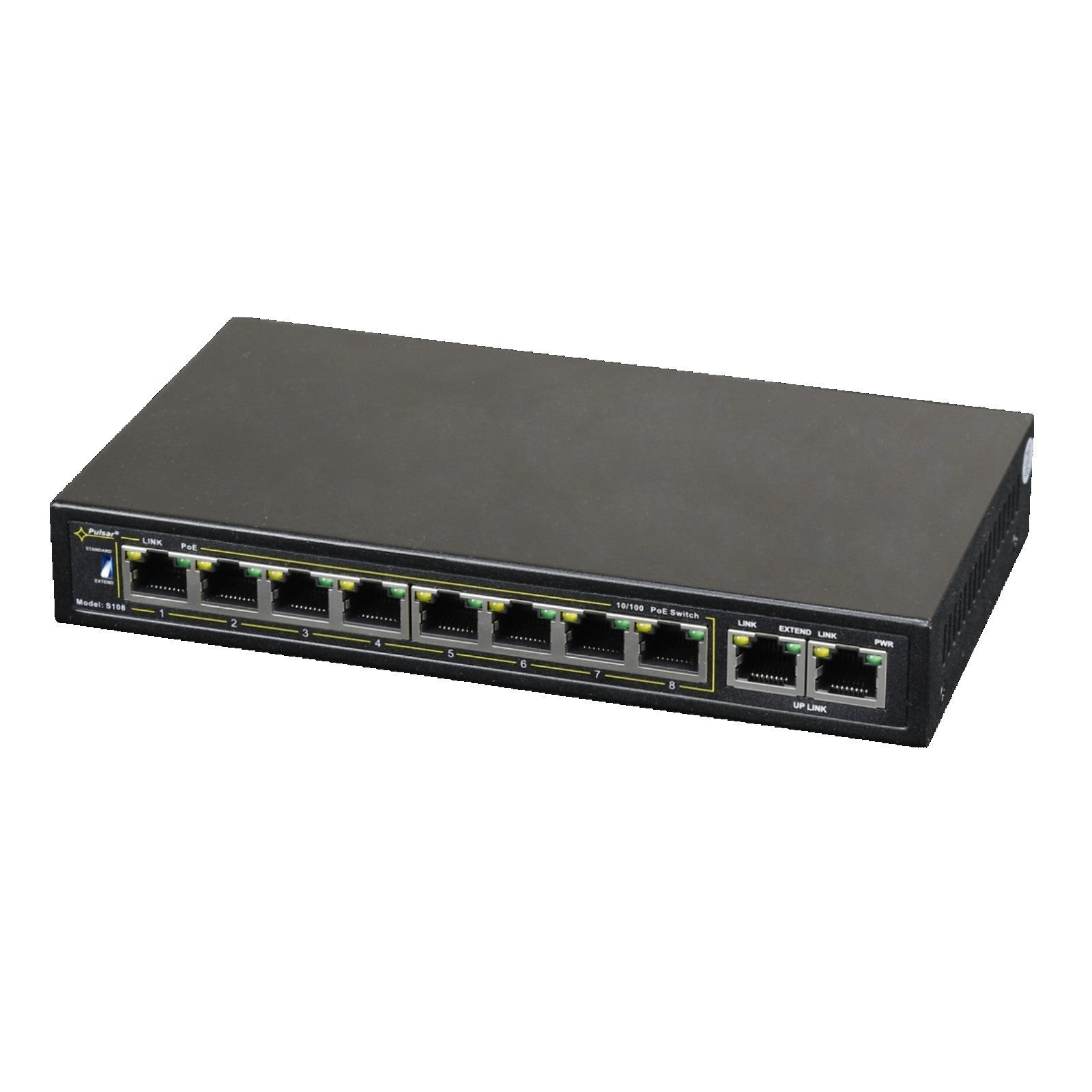 Pulsar Switch 10 Porte 8x PoE + 2x Uplink S108-90W