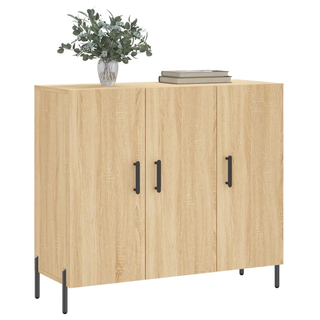 Credenza Rovere Sonoma 90x34x80 cm in Legno Multistratocod mxl 104662