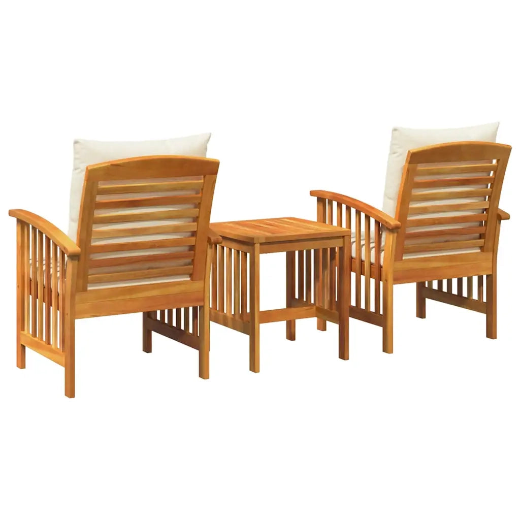 Set Divano da Giardino con cuscino 3 pz | Set Salotto da Giardino Olio Naturale