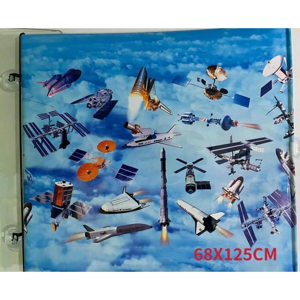 Trade Shop - Tendina Parasole A Rullo 68 X 125 Cm Tema Spazio Per Auto Finestrini Parabrezza -