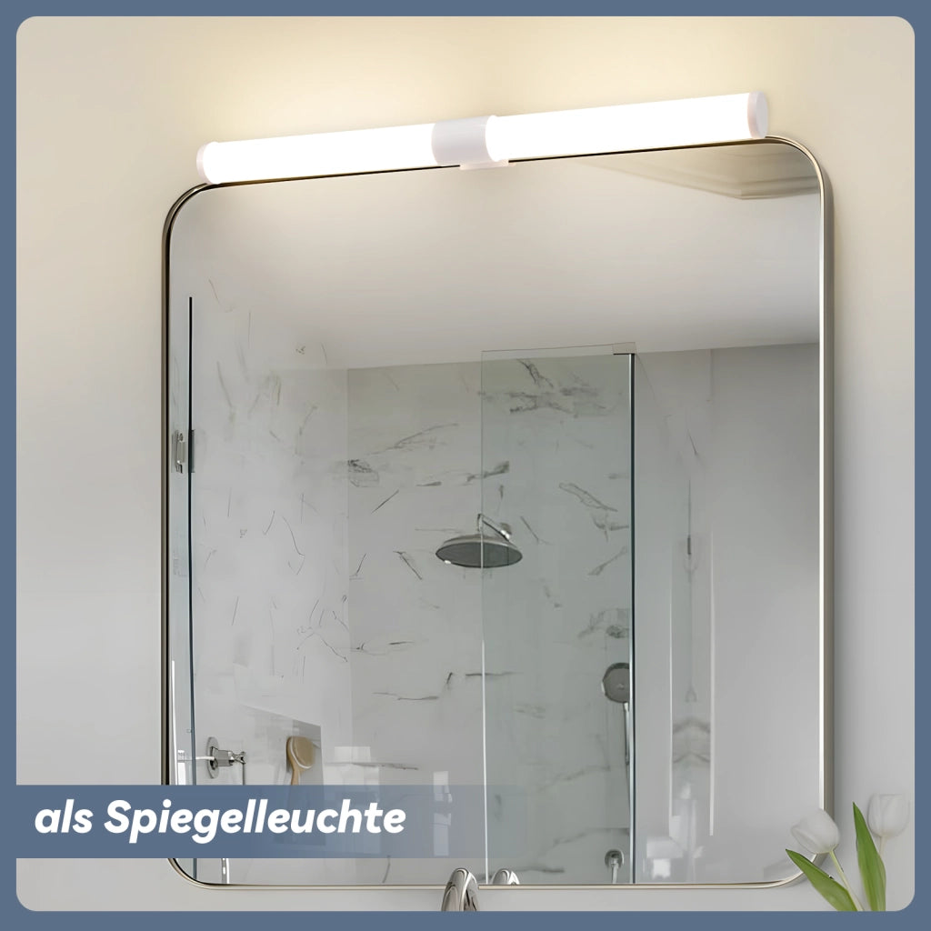 ZMH Lampada da Bagno LED sopra Specchio 40 cm 6 W IP44 4000K Luce Neutra Moderna Bianca per Armadio da Bagno