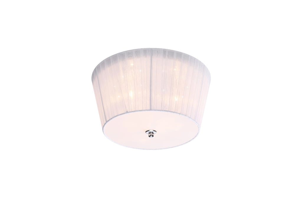 Plafoniera Candellux Camea bianca Ø34,5cm LED 3x tessuto