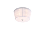 Plafoniera Candellux Camea bianca Ø34,5cm LED 3x tessuto