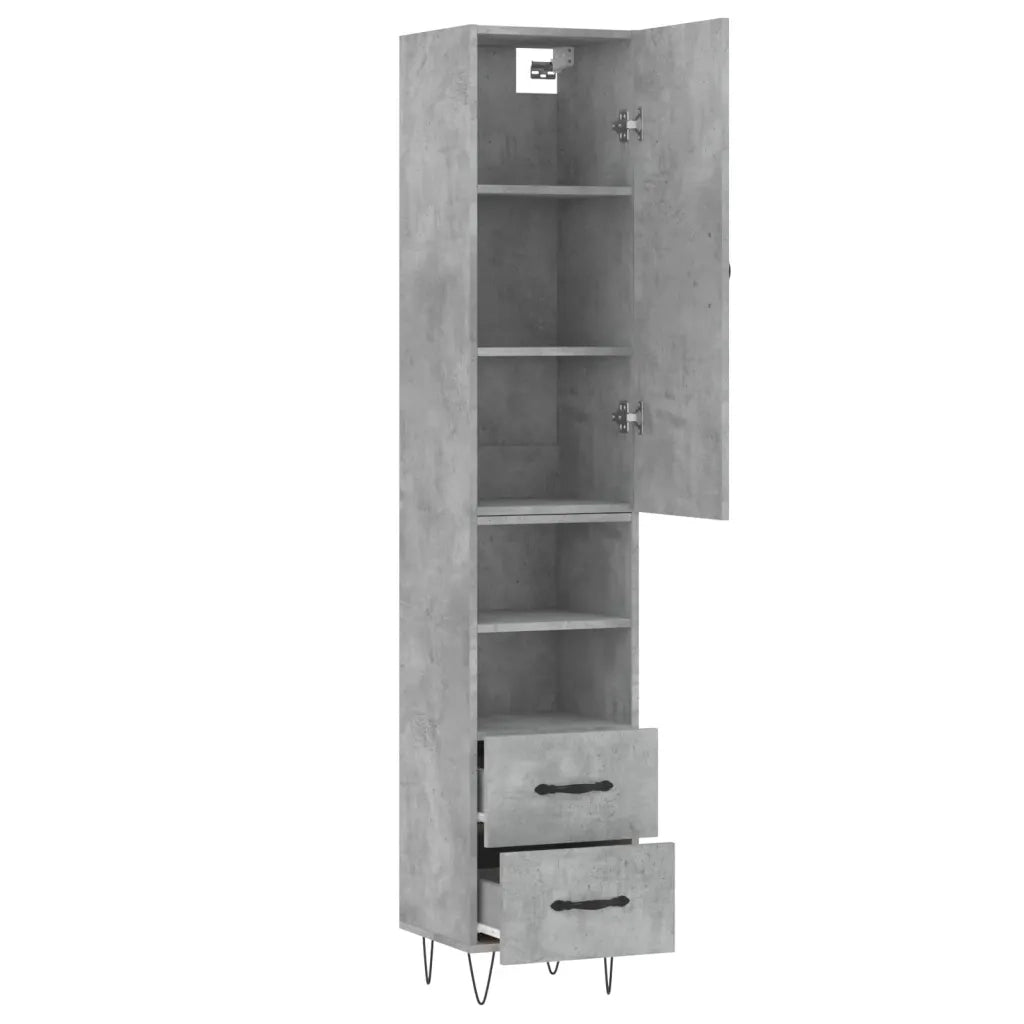 Credenza Grigio Cemento 34,5x34x180 cm in Legno Multistrato 3198949