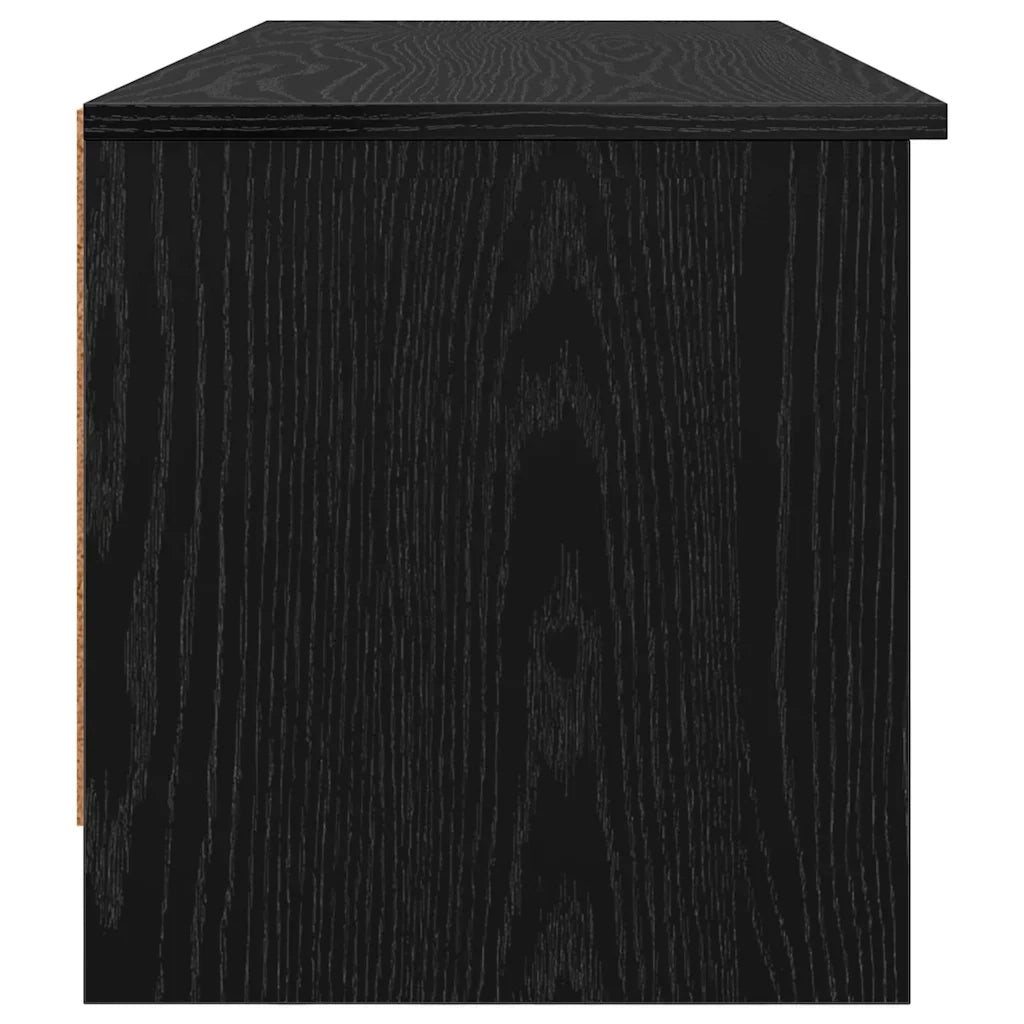 Mobile TV minimalista e funzionale con ripiani 102 x 35 x 36 cm realizzato in legno composito di rovere nero 02_0052689