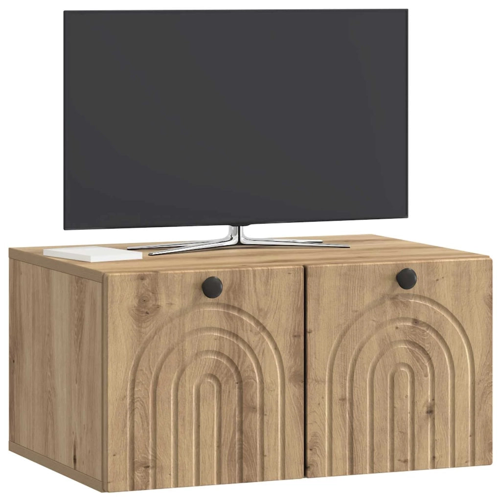 Mobile Porta TV da Muro Rovere Artigianale 59,5 x 41 x 30 cm 898174