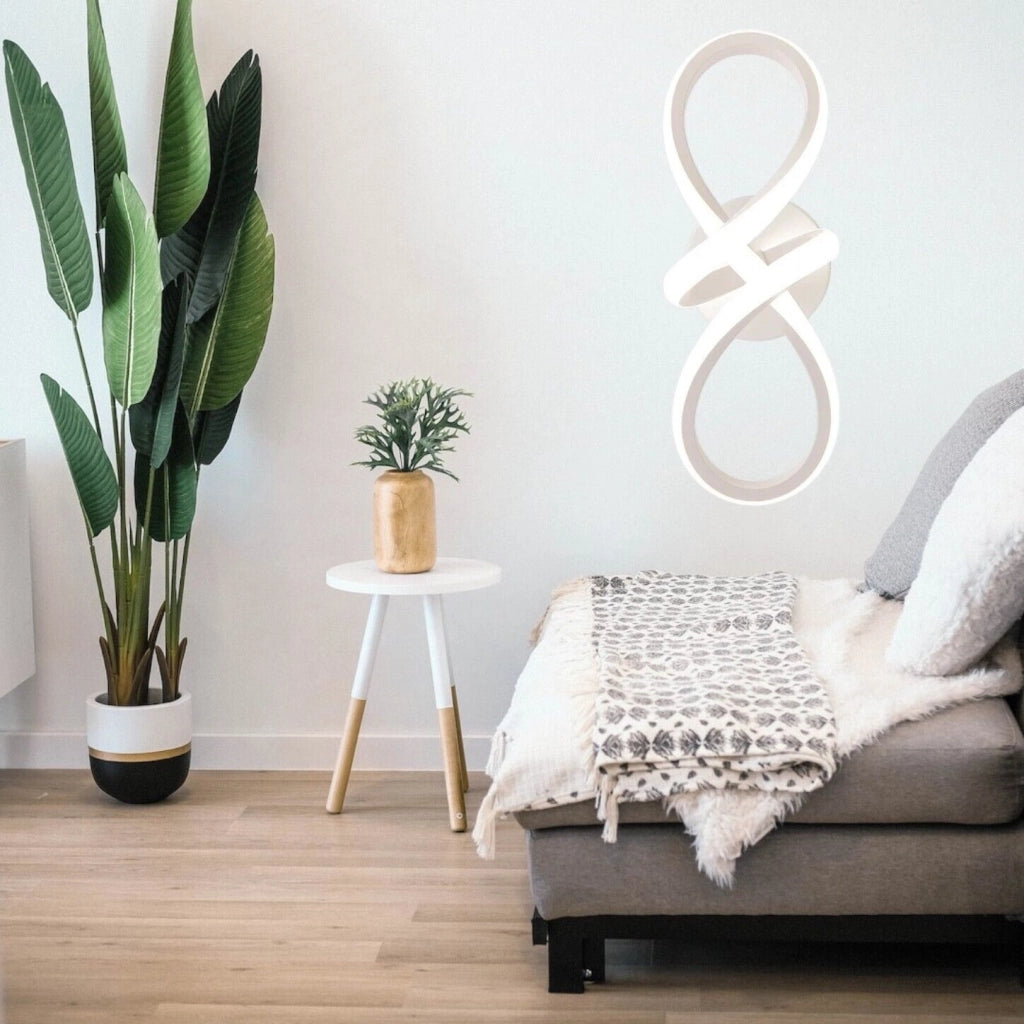 Applique Moderno a LED Lampada da muro Parete 13W simbolo Infinito 1170 Lumen
