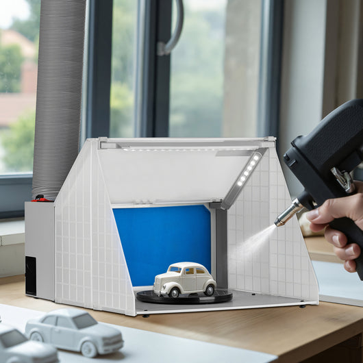 Cabina di aspirazione per verniciatura ad aerografo 4 m³/min con luce Aspiratore vernice