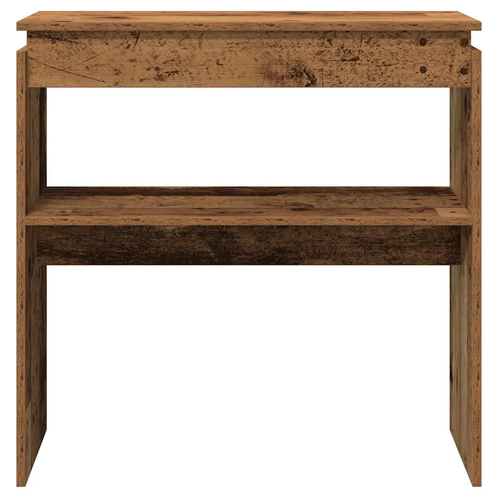 Tavolino Consolle | Tavolo d'Ingresso Legno Antico 80x30x80 cm in Truciolato