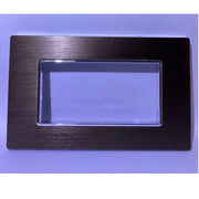 Trade Shop - Placca Luxury 3 4 6m Metallo Brown Marrone Satinato Compatibile Bticino Axolute -  -4 Fori     -