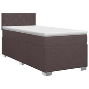 Letto box spring con materasso Marrone Scuro 100 x 200 cm 3450421