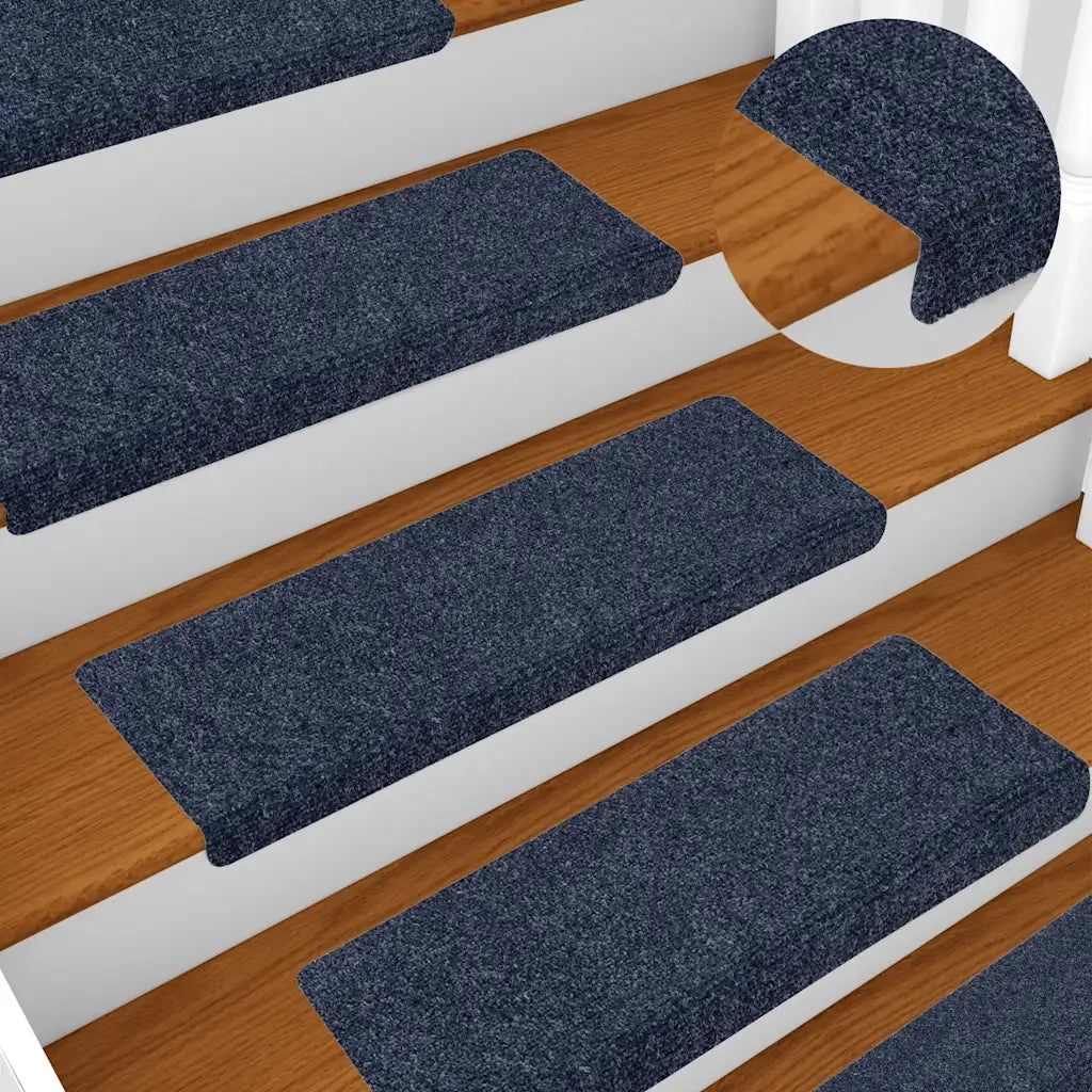 vidaXL Tappetini per scale autoadesivi 20 pz 65x21x4 cm Antracite Bordo rettangolare