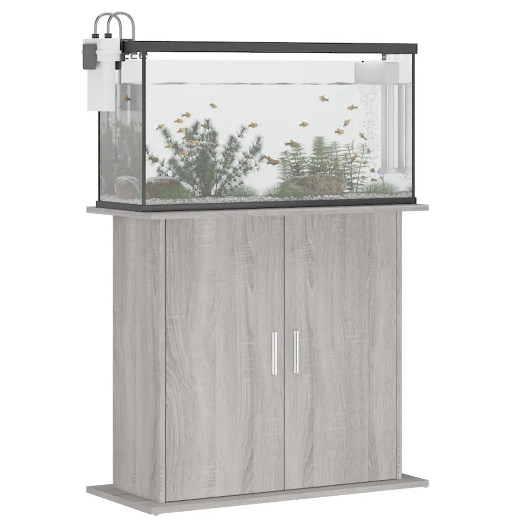 Supporto Acquario 81x36x73cm in Legno Multistrato Grigio Sonoma CFW8025845