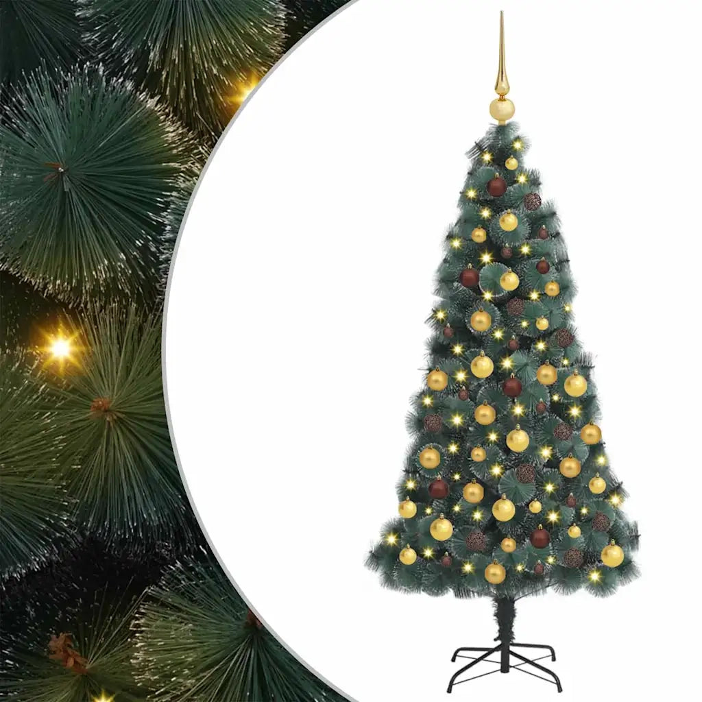 Albero di Natale artificiale pre-illuminato con set di palline 3396175