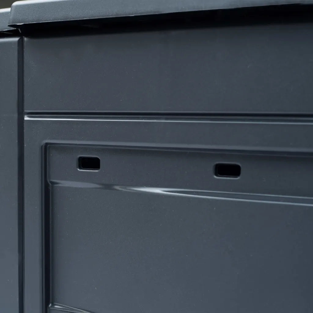 Compostiere per Giardino 2 pz Grigio 60x60x73 cm 520 L