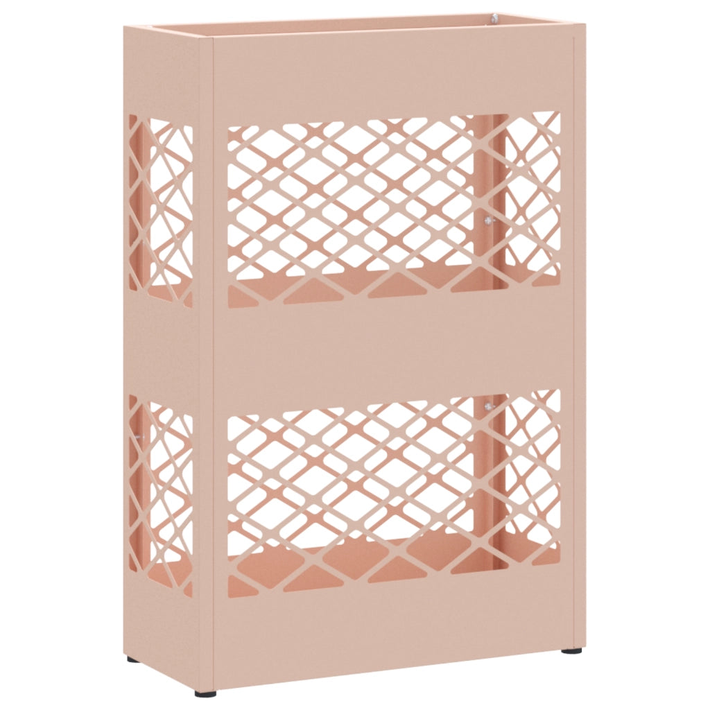 Portaombrelli Rosa Metallo Standard Design con Motivo Incrociato