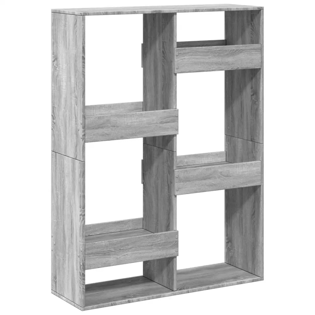 Libreria-Scaffale per Libri-Mobile di Stoccaggio Grigio Sonoma 100x33x135 cm in Legno Multistrato