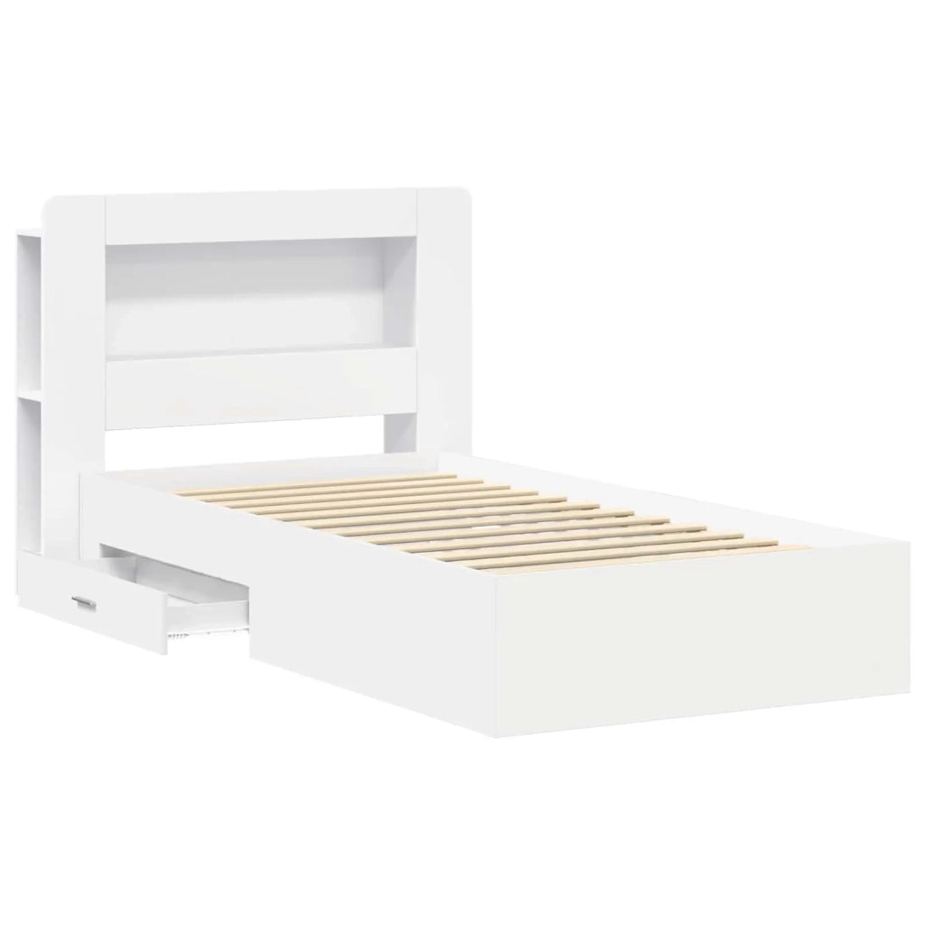 Telaio del letto con storage con testiera Bianco 80 x 200 cm 3433813