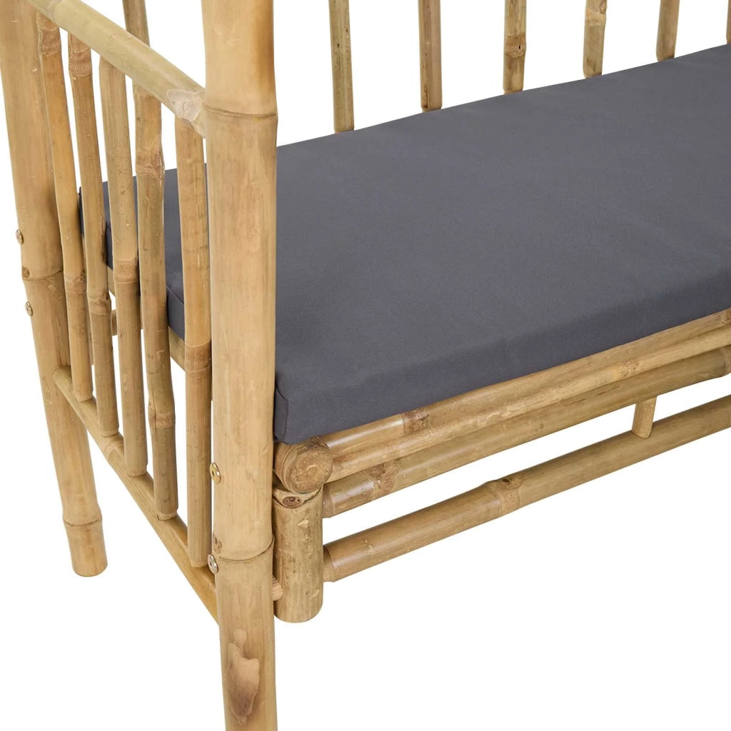 Arco da Giardino con Panchina Naturale 115 x 50 x 205 cm Bambù 42028058