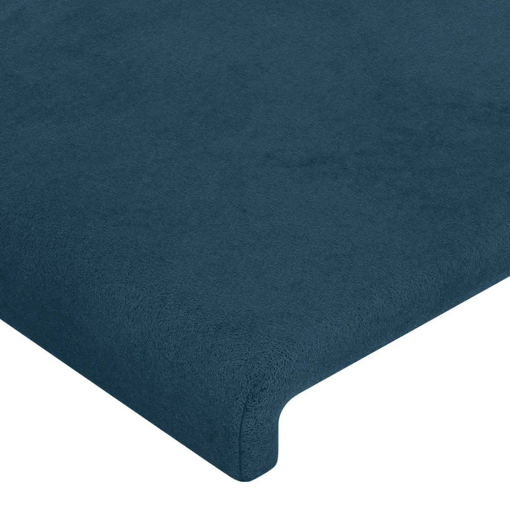Testiera ad Orecchio-Testata con Orecchie Blu Scuro 163x16x78/88 cm in Velluto 889769