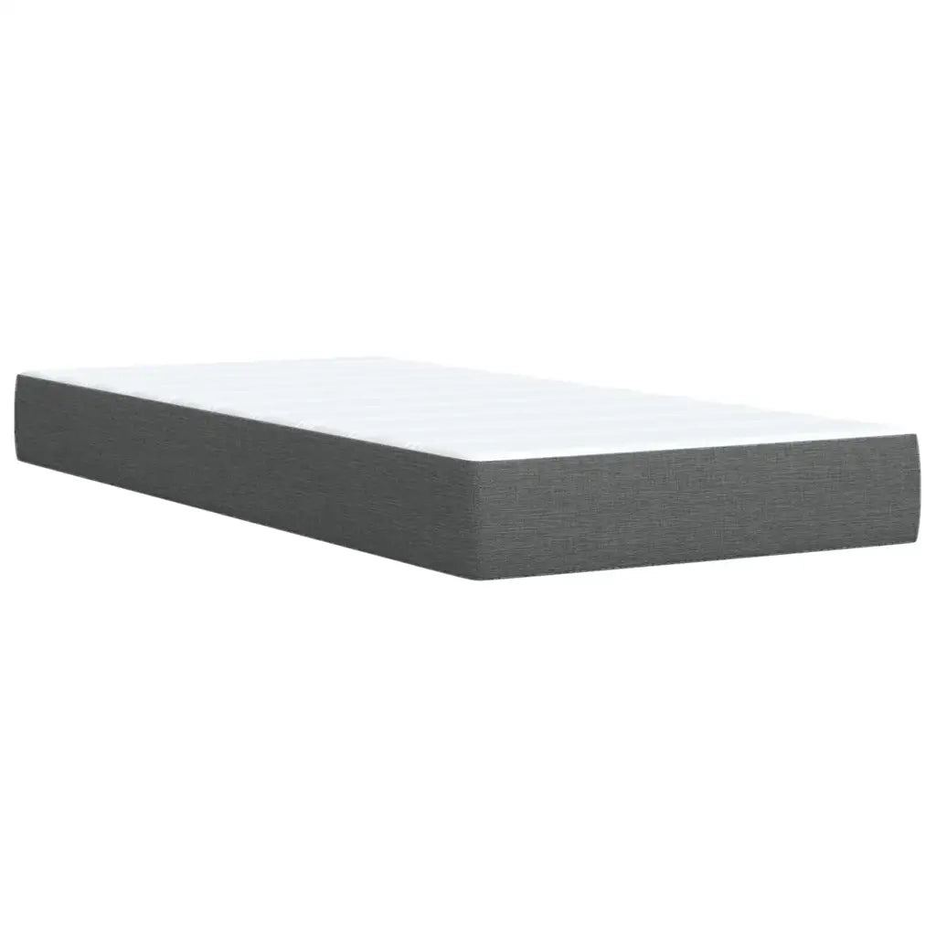 Giroletto a Molle con Materasso Grigio Scuro 100x200 cm Tessuto 3285814