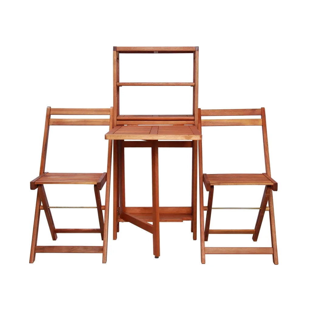 Set da Bistrot 3 pz Pieghevole in Legno Massello di Acacia 44013