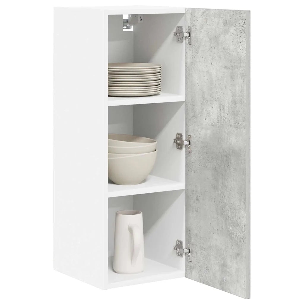 Armadio pensile Grigio Cemento e Bianco 30 x 31 x 80 cm 884248