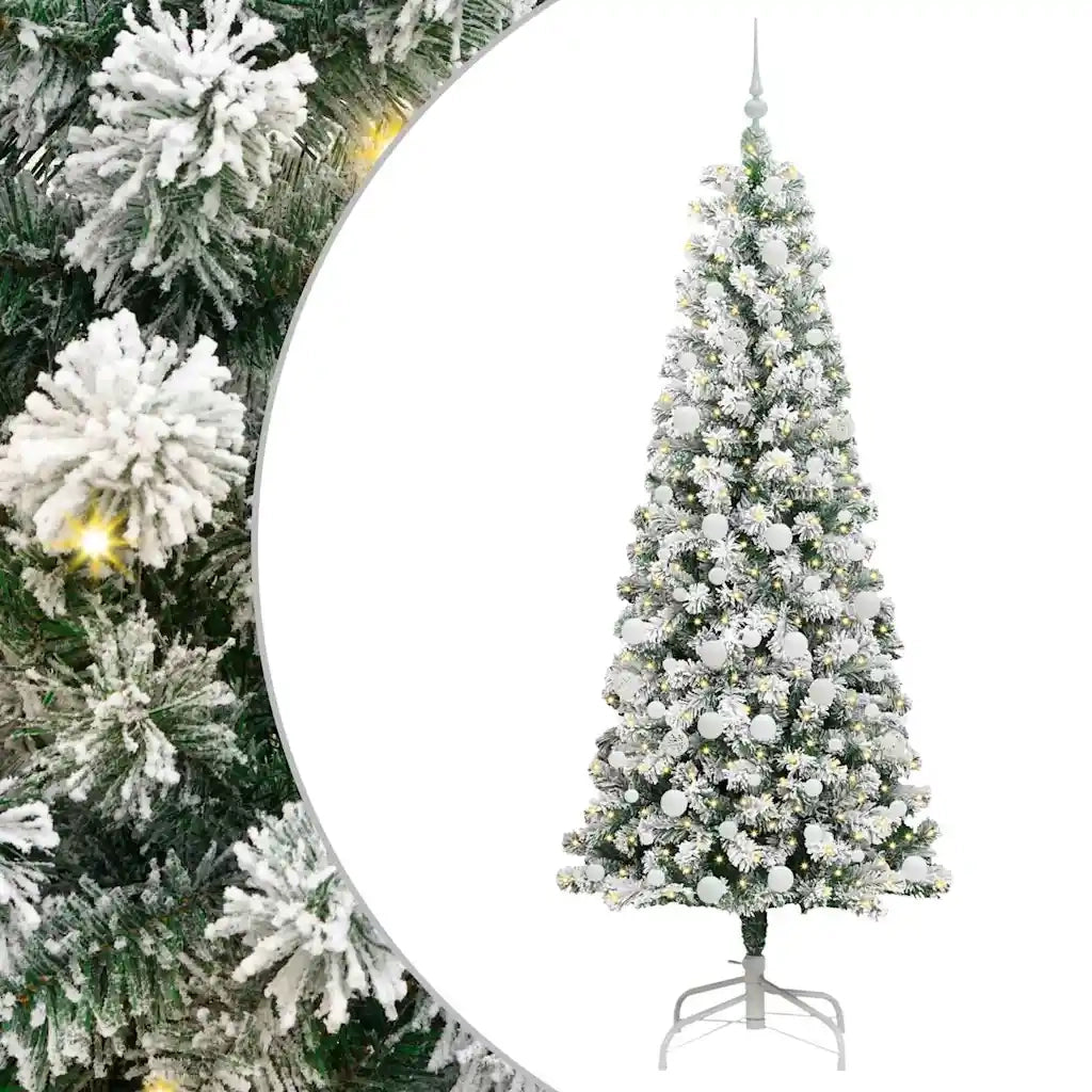 Albero di Natale Artificiale-Albero Natalizio con Rami Pieghevoli 210 cm 758849