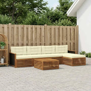 Set di divani da esterno 6 pcs Naturale e Crema 79 x 79 x 37 cm 3383253