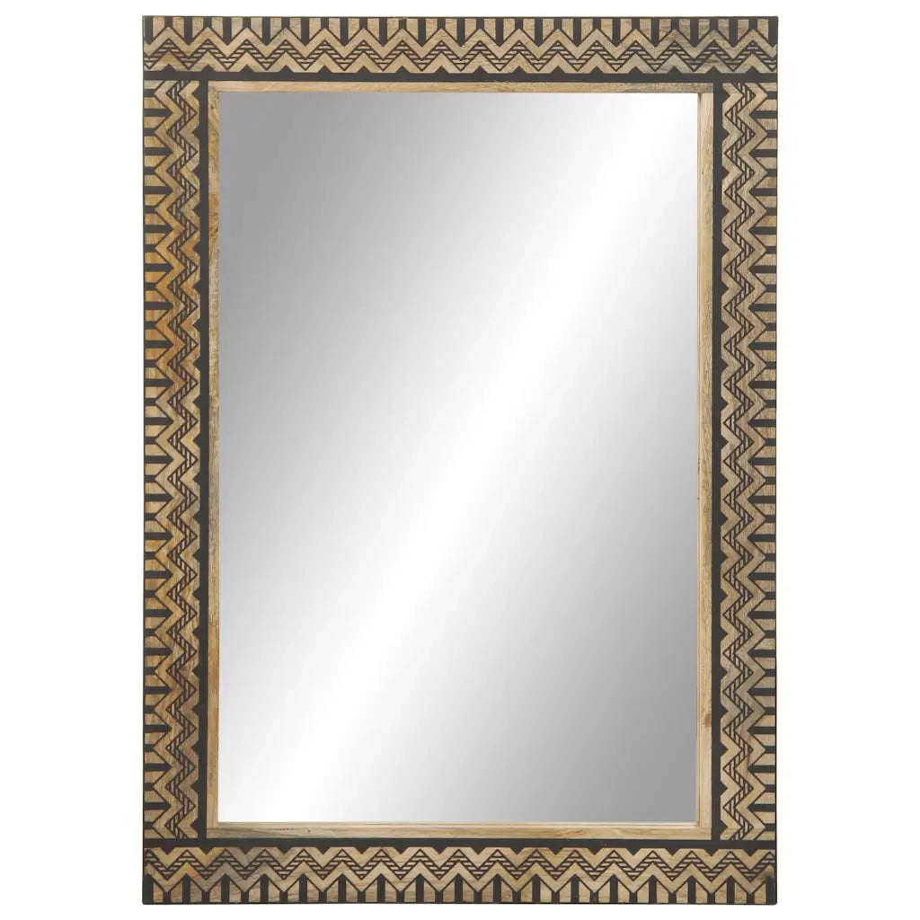 Specchio da Bagno 50x70 cm in Legno Massello di Mango e Vetro 4018659