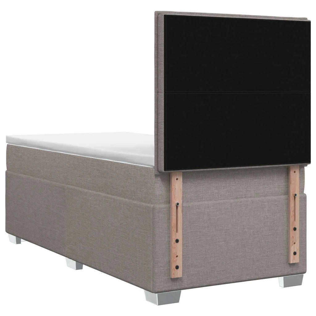 Letto box spring con materasso Tortora 80 x 200 cm Tessuto 3454737
