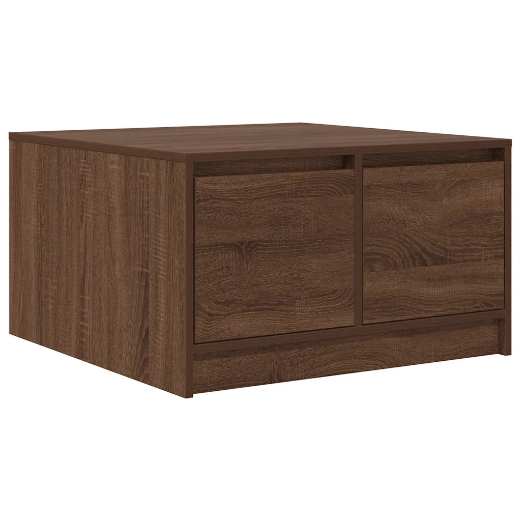 Tavolino da salotto | Tavolino da caff¨¨ | Tavolino da Soggiorno con Cassetti Rovere Marrone 70,5x70x40 cm